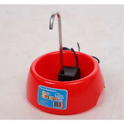 Fonte Splash Mini USB e Comedouro Vermelho