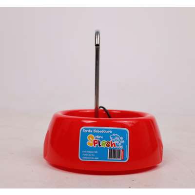 Fonte Splash Mini USB e Comedouro Vermelho
