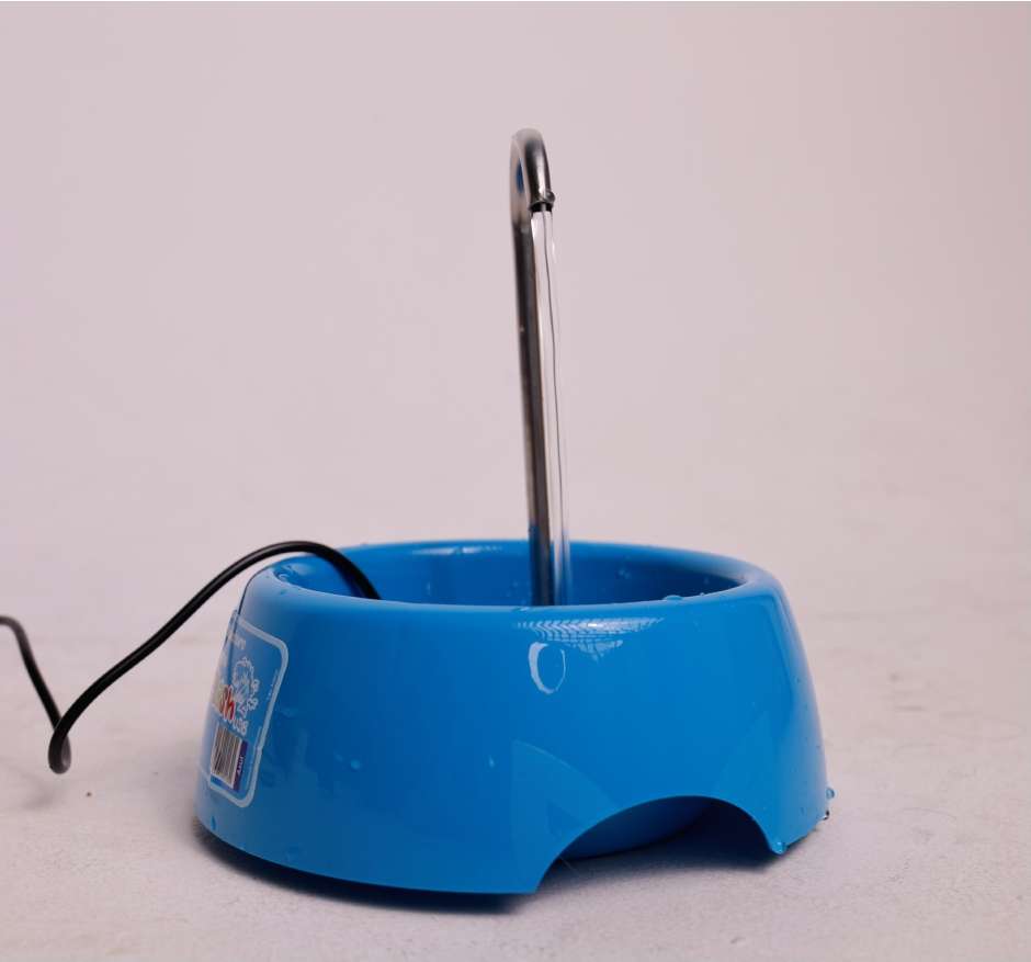 Fonte Splash Mini USB e Comedouro Azul - Tam. Único