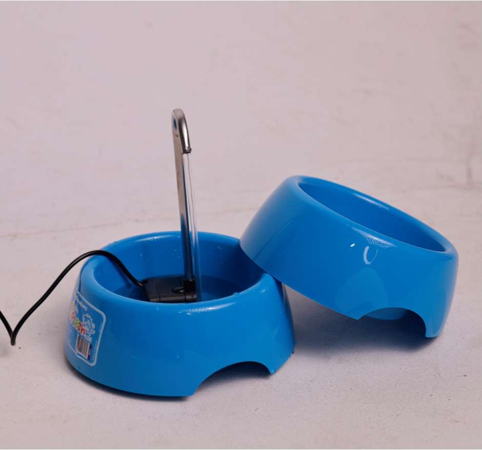 Fonte Splash Mini USB e Comedouro Azul - Tam. Único