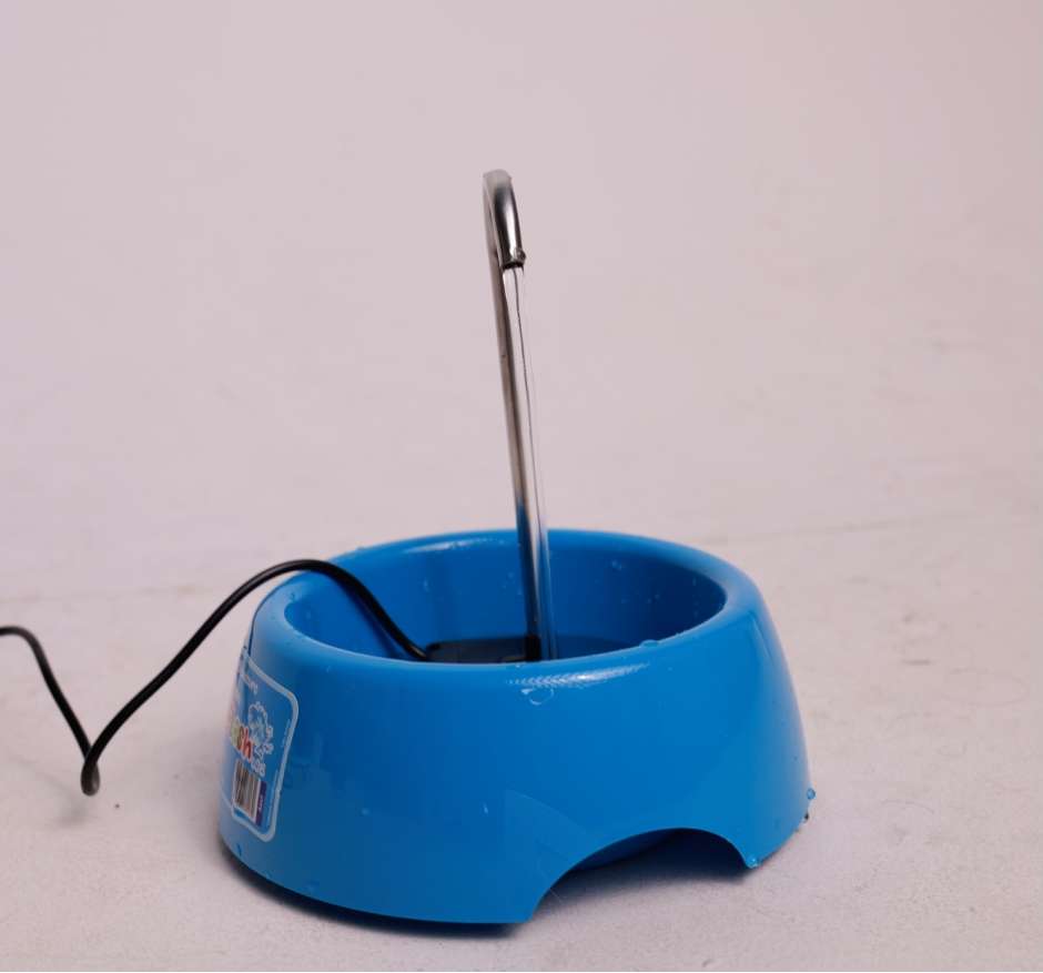 Fonte Splash Mini USB e Comedouro Azul - Tam. Único