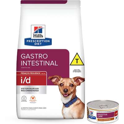 Kit Hill's Prescription Diet Ração Seca e Úmida i/d Digestive Care para Cães Adultos Porte Pequeno