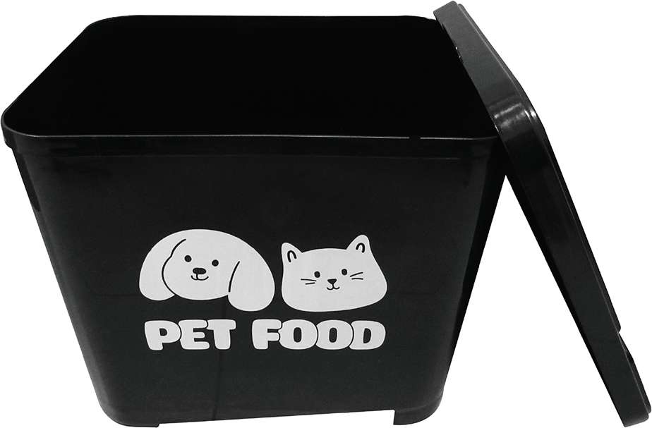 Porta Ração Kroco Pet Food Preto - 15Kg