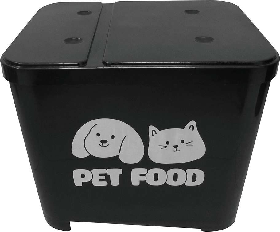 Porta Ração Kroco Pet Food Preto - 15Kg
