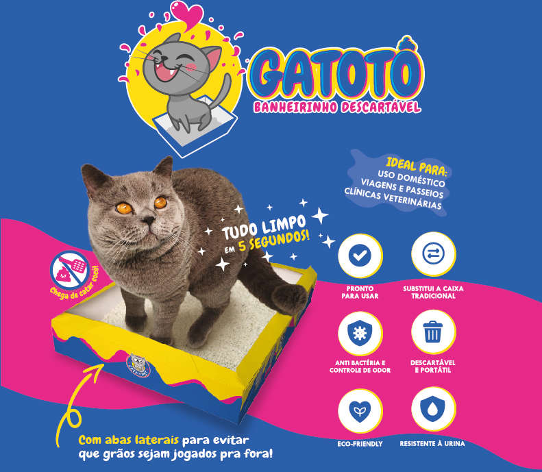 Bandeja Descartável CatMyPet Gatotô - Tam. Único