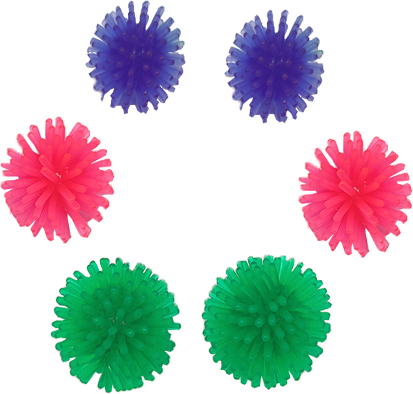 Brinquedo Kroco Bolinha 6 Unidades Coloridas para Gatos - Tam. Único