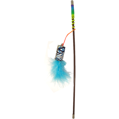 Brinquedo Kroco Varinha Hostoak Azul para Gatos