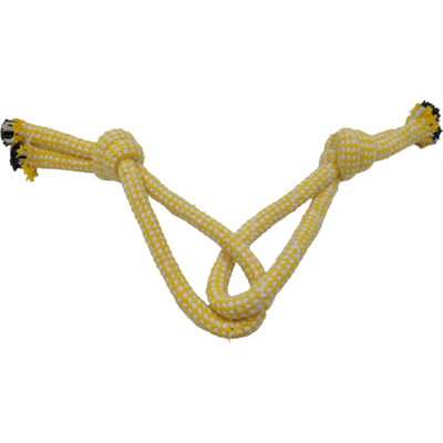 Brinquedo Kroco Corda Cabo de Guerra Amarelo para Cães