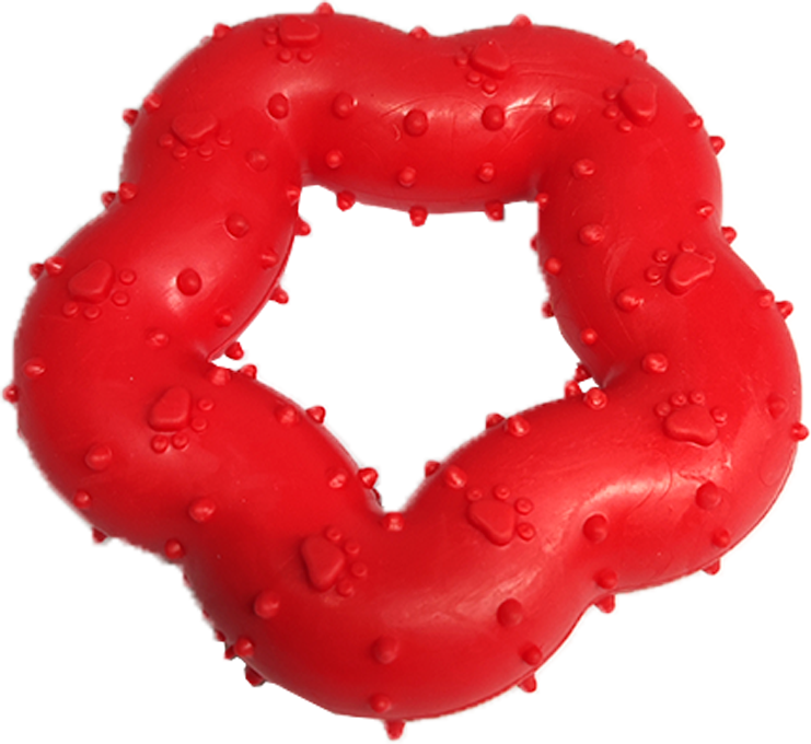 Brinquedo Kroco Mordedor Estrela Vermelho para Cães - Tam. Único