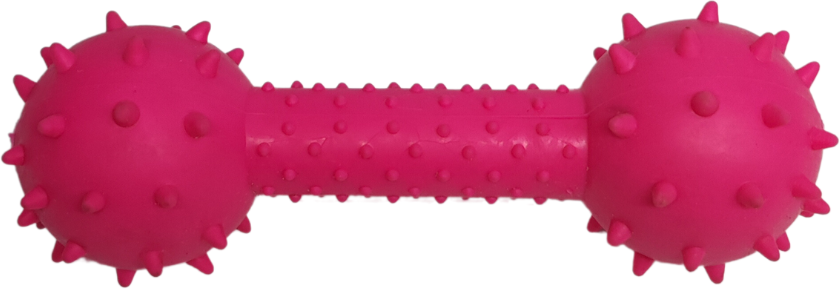 Brinquedo Kroco Mordedor Halteres Rosa para Cães - Tam. Único