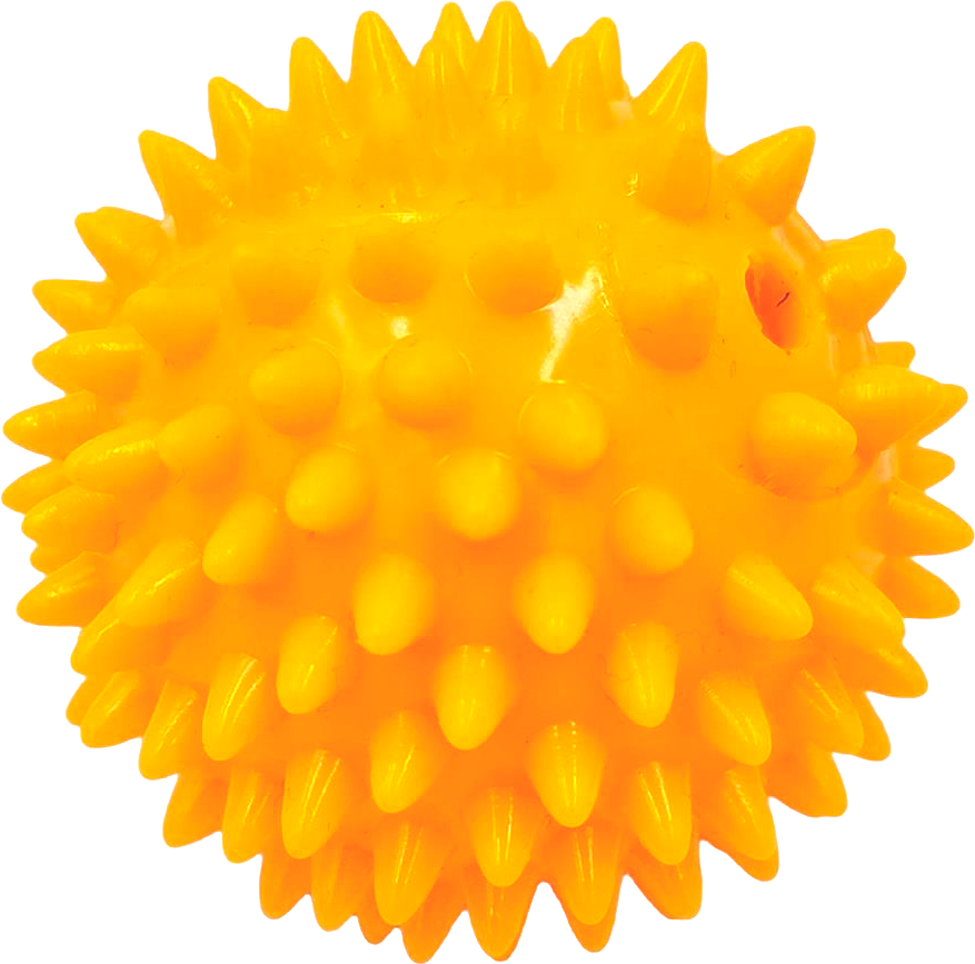 Brinquedo Kroco Bola Spike Amarelo para Cães - Tam. Único