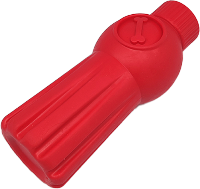 Brinquedo Kroco Mordedor Garrafinha Vermelho para Cães - Tam. Único
