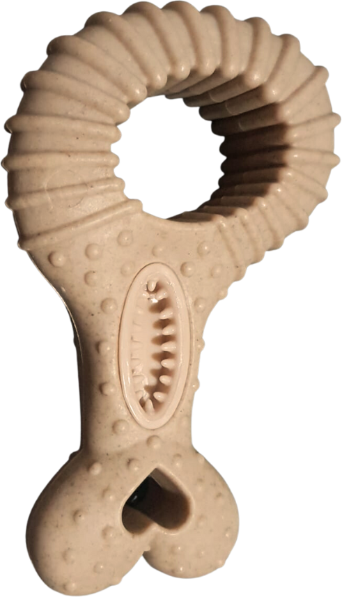 Mordedor Kroco Coxa Wood Texturizado Bege para Cães - Tam. Único