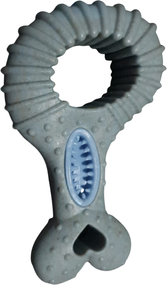 Mordedor Kroco Coxa Wood Texturizado Azul Claro para Cães - Tam. Único