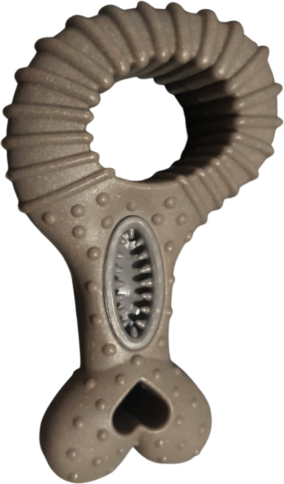 Mordedor Kroco Coxa Wood Texturizado Marrom para Cães - Tam. Único