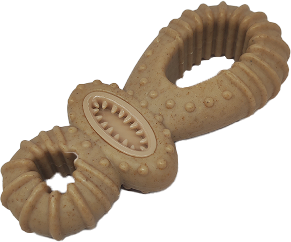Mordedor Kroco Recheável Wood Bege para Cães - Tam. Único