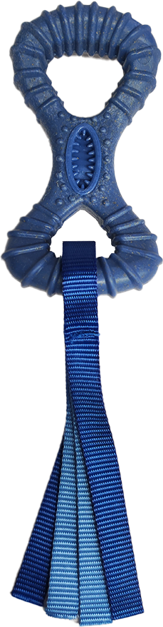Mordedor Kroco Texturizado Wood com Fita Azul para Cães - Tam. Único