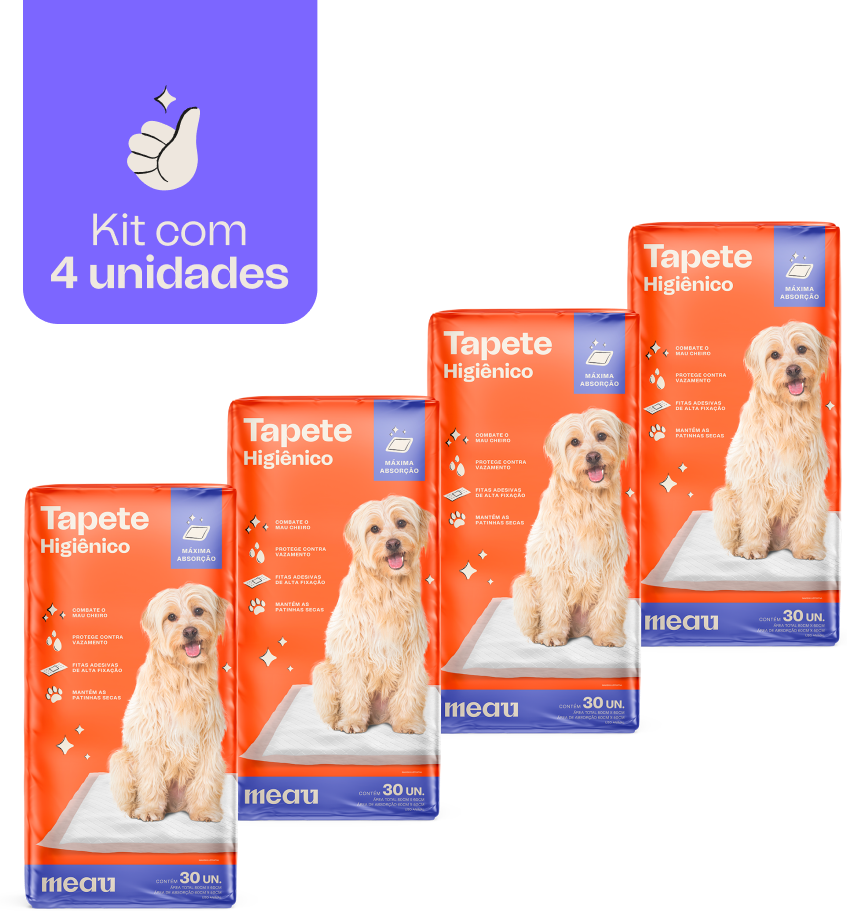 Tapete Higiênico Meau para Cães - 120 Unidades (4 Pacotes)