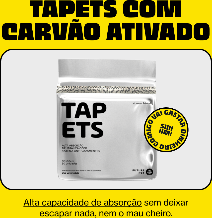 Tapete Higiênico Future Pet Carvão Ativado para Cães - 30 Unidades