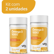 Suplemento Vitz Pet Ômega 3 1000 Sabor Carne 1620 mg para Cães e Gatos - 60 Cápsulas (2 Unidades)