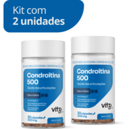 Suplemento Vitz Pet Condroitina 500 Sabor Carne 1010 mg para Cães e Gatos - 60 Cápsulas (2 Unidades)