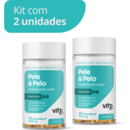 Suplemento Vitz Pet Pele e Pelo Sabor Carne 900 mg para Cães e Gatos - 60 Cápsulas (2 Unidades)