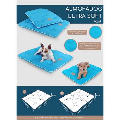 Almofada Almofadog Ultra Soft Azul