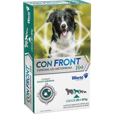Antipulgas e Carrapatos World Veterinária ConFront Plus para Cães de 20 a 40 Kg