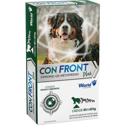 Antipulgas e Carrapatos World Veterinária ConFront Plus para Cães de 40 a 60 Kg