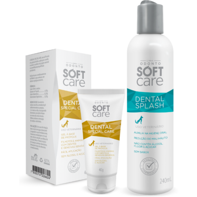 Kit Soft Care Gel Dental Special e Antisséptico Bucal Dental Splash - KIT