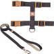 Conjunto Peitoral H Neo U Preto Caqui para Gatos