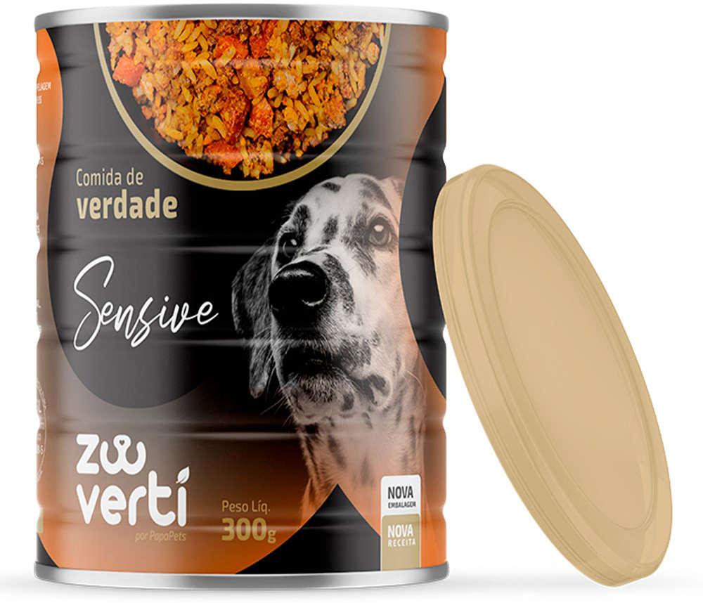 Alimento Natural Papapets Zooverti Sensive para Cães - 300 g