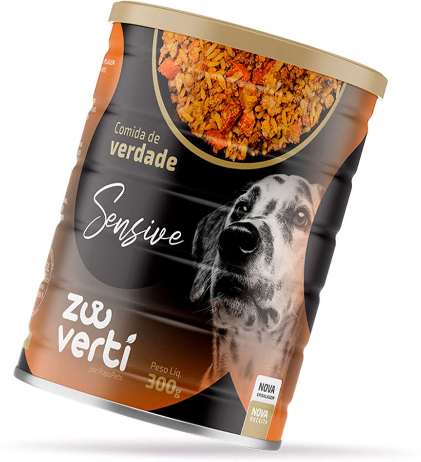 Alimento Natural Papapets Zooverti Sensive para Cães - 300 g