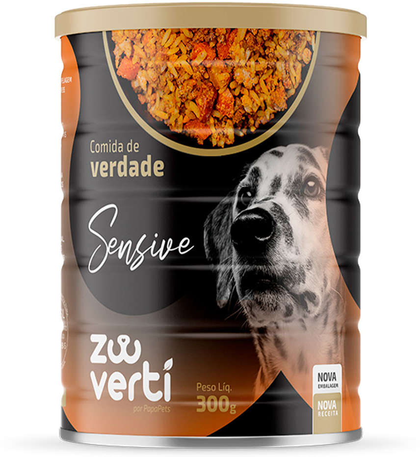 Alimento Natural Papapets Zooverti Sensive para Cães - 300 g
