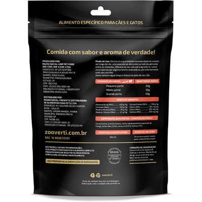Petisco Papapets Zooverti Desidratado Só Carne Bovina para Cães e Gatos
