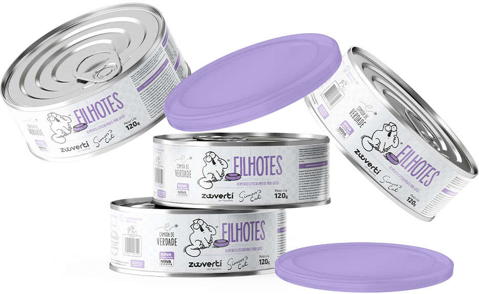 Ração Úmida Papapets Simon's Cat Filhotes para Gatos - 120 g