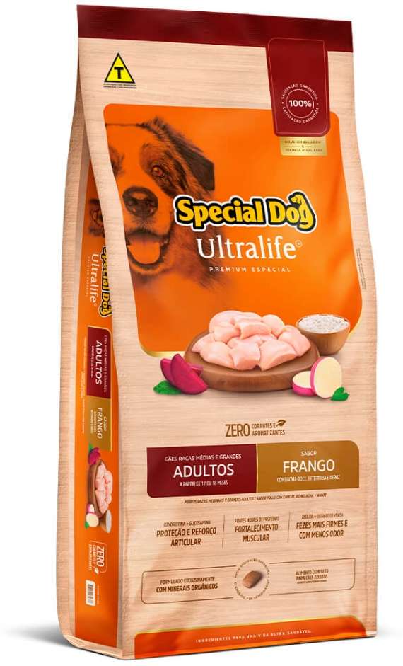 Ração Special Dog Ultralife para Cães Adultos de Raças Médias e Grandes - 15Kg