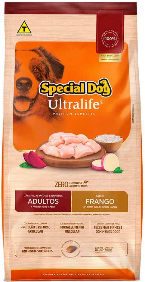 Ração Special Dog Ultralife para Cães Adultos de Raças Médias e Grandes - 15Kg