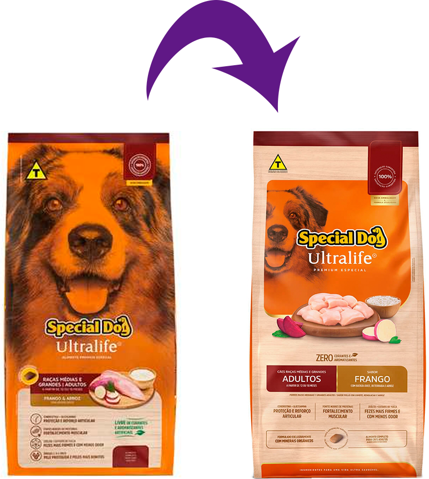 Ração Special Dog Ultralife para Cães Adultos de Raças Médias e Grandes - 15Kg