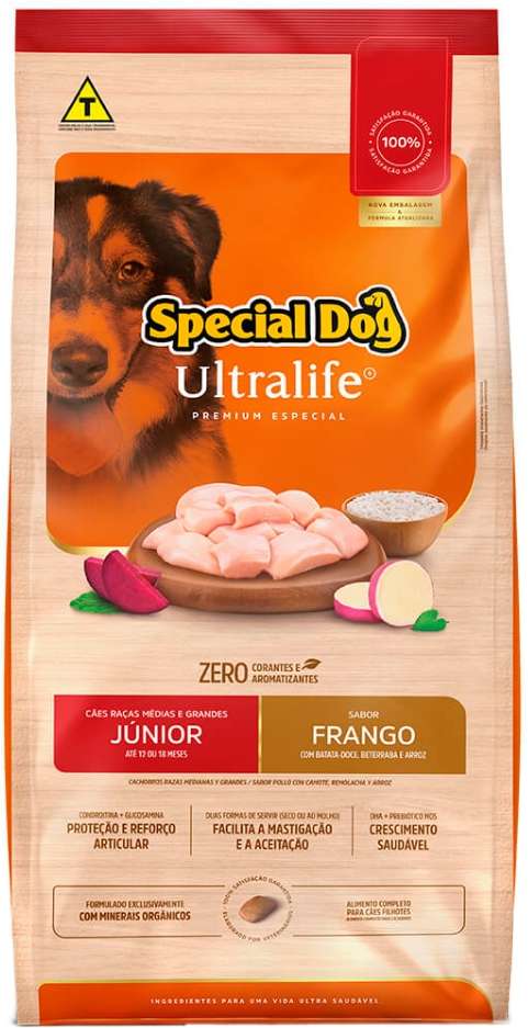 Ração Special Dog Ultralife para Cães Filhotes de Raças Médias e Grandes - 15Kg