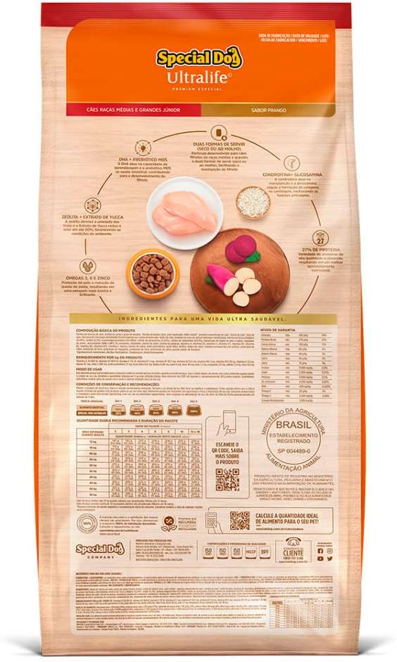 Ração Special Dog Ultralife para Cães Filhotes de Raças Médias e Grandes - 15Kg