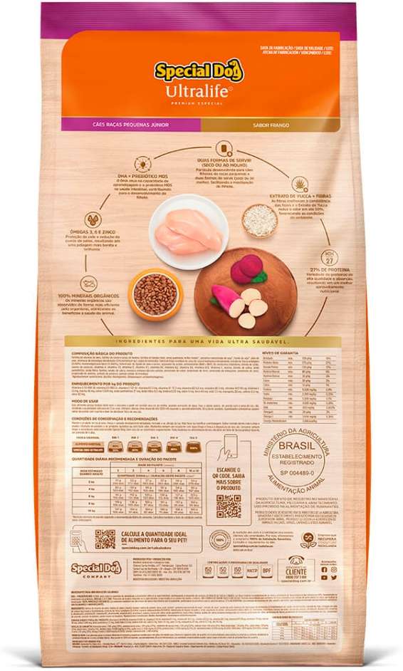 Ração Special Dog Ultralife para Cães Filhotes de Raças Pequenas - 15Kg