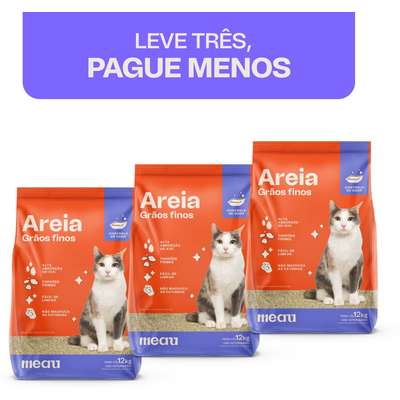Areia Sanitária Meau Grãos Finos para Gatos