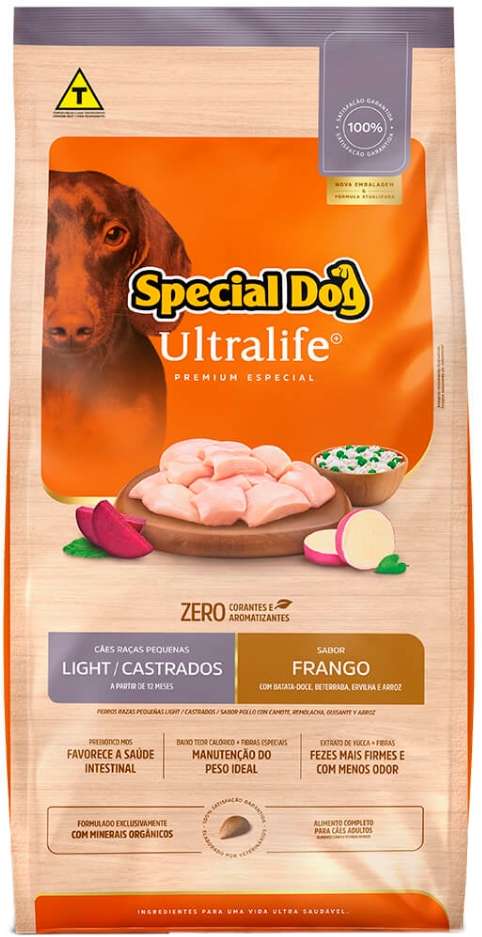 Ração Special Dog Ultralife Light para Cães de Raças Pequenas - 15Kg