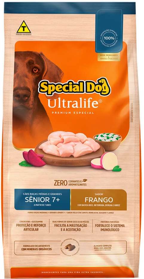 Ração Special Dog Ultralife Sênior para Cães de Raças Médias e Grandes - 15Kg