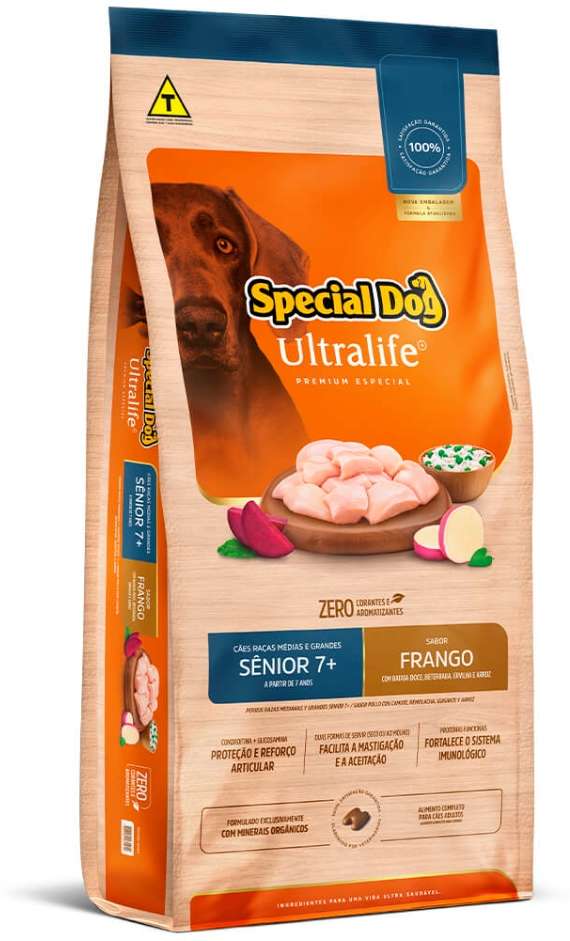 Ração Special Dog Ultralife Sênior para Cães de Raças Médias e Grandes - 15Kg