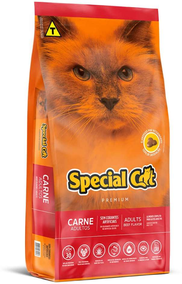 Ração Special Cat Premium Carne para Gatos Adultos - 20Kg