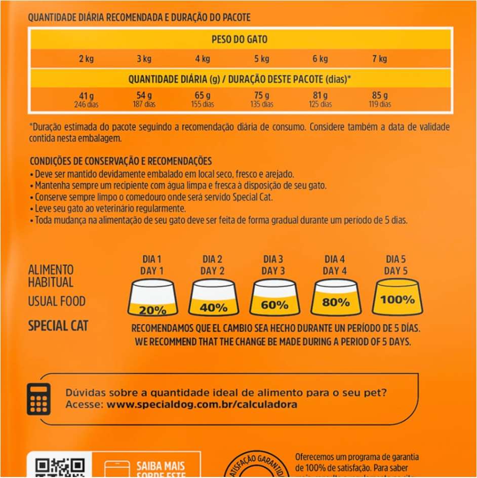 Ração Special Cat Premium Carne para Gatos Adultos - 20Kg