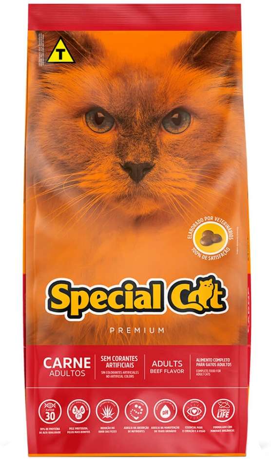 Ração Special Cat Premium Carne para Gatos Adultos - 20Kg