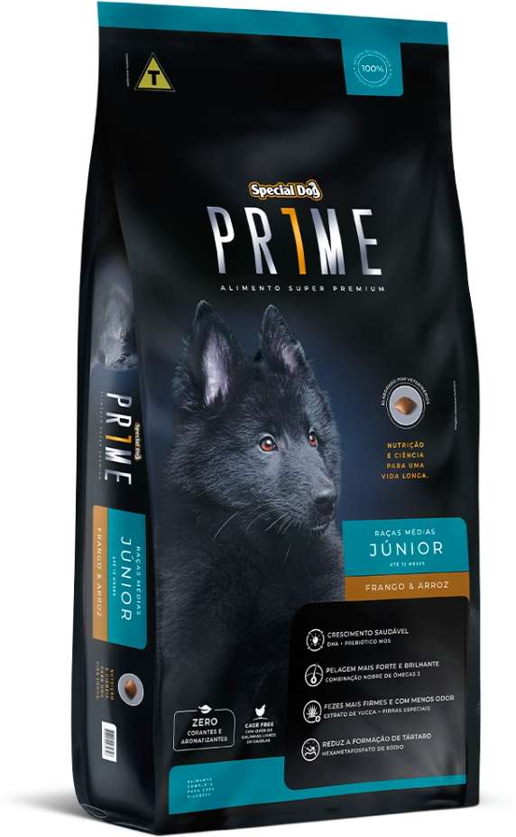 Ração Special Dog Prime Júnior para Cães Filhotes de Raças Médias - 20Kg